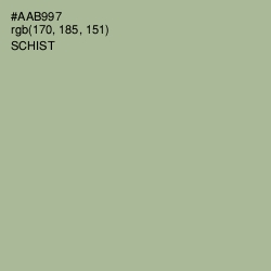 #AAB997 - Schist Color Image