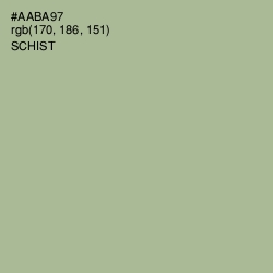 #AABA97 - Schist Color Image