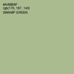 #AABB8F - Swamp Green Color Image