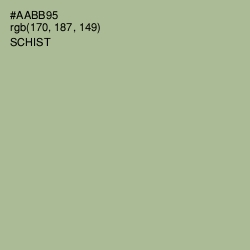 #AABB95 - Schist Color Image