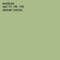 #AABC8A - Swamp Green Color Image