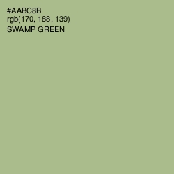 #AABC8B - Swamp Green Color Image