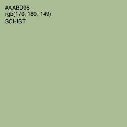 #AABD95 - Schist Color Image