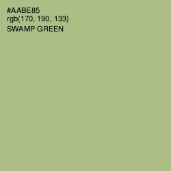 #AABE85 - Swamp Green Color Image