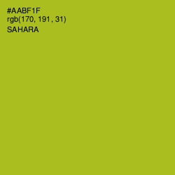 #AABF1F - Sahara Color Image