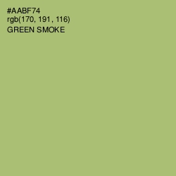 #AABF74 - Green Smoke Color Image