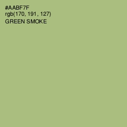 #AABF7F - Green Smoke Color Image