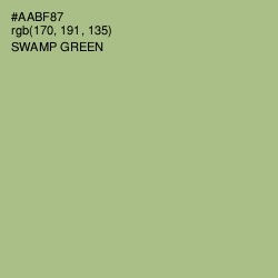 #AABF87 - Swamp Green Color Image