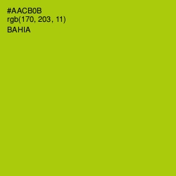 #AACB0B - Bahia Color Image