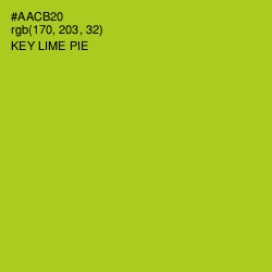 #AACB20 - Key Lime Pie Color Image