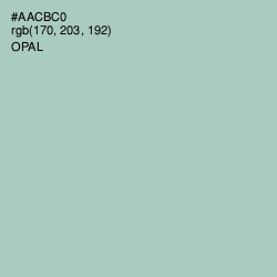 #AACBC0 - Opal Color Image