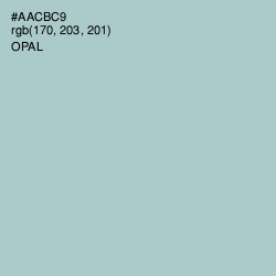 #AACBC9 - Opal Color Image