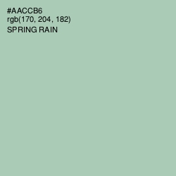 #AACCB6 - Spring Rain Color Image