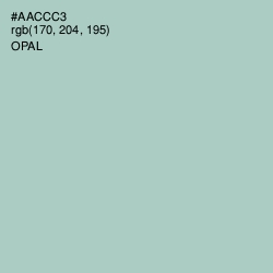 #AACCC3 - Opal Color Image