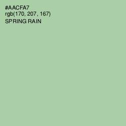 #AACFA7 - Spring Rain Color Image
