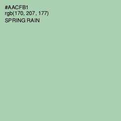 #AACFB1 - Spring Rain Color Image