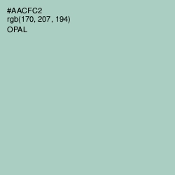 #AACFC2 - Opal Color Image