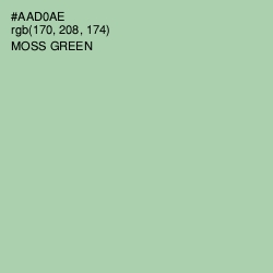 #AAD0AE - Moss Green Color Image