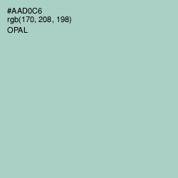 #AAD0C6 - Opal Color Image