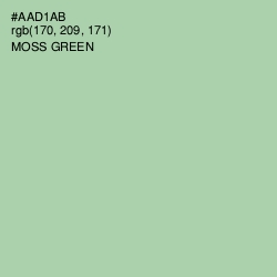 #AAD1AB - Moss Green Color Image