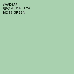 #AAD1AF - Moss Green Color Image