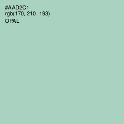 #AAD2C1 - Opal Color Image
