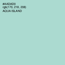 #AADAD0 - Aqua Island Color Image