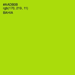 #AADB0B - Bahia Color Image