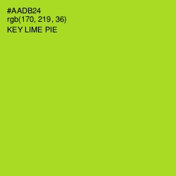 #AADB24 - Key Lime Pie Color Image