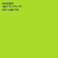 #AADB29 - Key Lime Pie Color Image