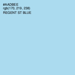 #AADBEE - Regent St Blue Color Image