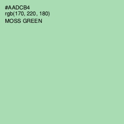 #AADCB4 - Moss Green Color Image