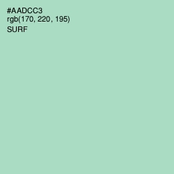 #AADCC3 - Surf Color Image