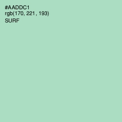 #AADDC1 - Surf Color Image