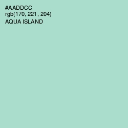 #AADDCC - Aqua Island Color Image