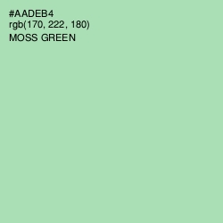 #AADEB4 - Moss Green Color Image