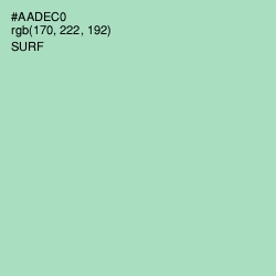 #AADEC0 - Surf Color Image