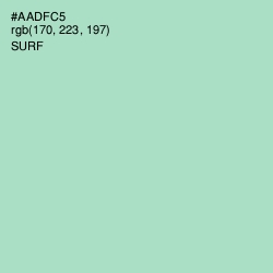 #AADFC5 - Surf Color Image