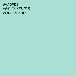 #AADFD3 - Aqua Island Color Image