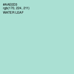 #AAE0D3 - Water Leaf Color Image