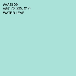 #AAE1D9 - Water Leaf Color Image