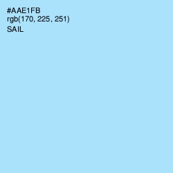 #AAE1FB - Sail Color Image