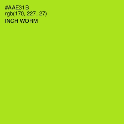 #AAE31B - Inch Worm Color Image