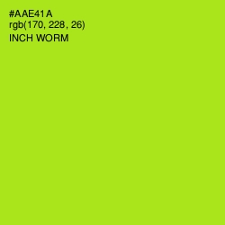 #AAE41A - Inch Worm Color Image