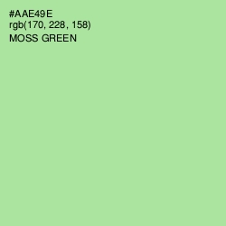 #AAE49E - Moss Green Color Image