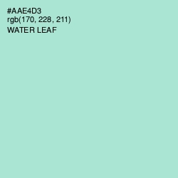 #AAE4D3 - Water Leaf Color Image