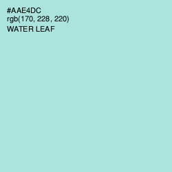 #AAE4DC - Water Leaf Color Image