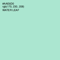 #AAE6D0 - Water Leaf Color Image