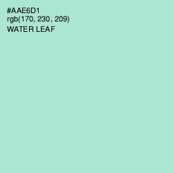 #AAE6D1 - Water Leaf Color Image
