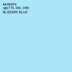 #AAE6F9 - Blizzard Blue Color Image